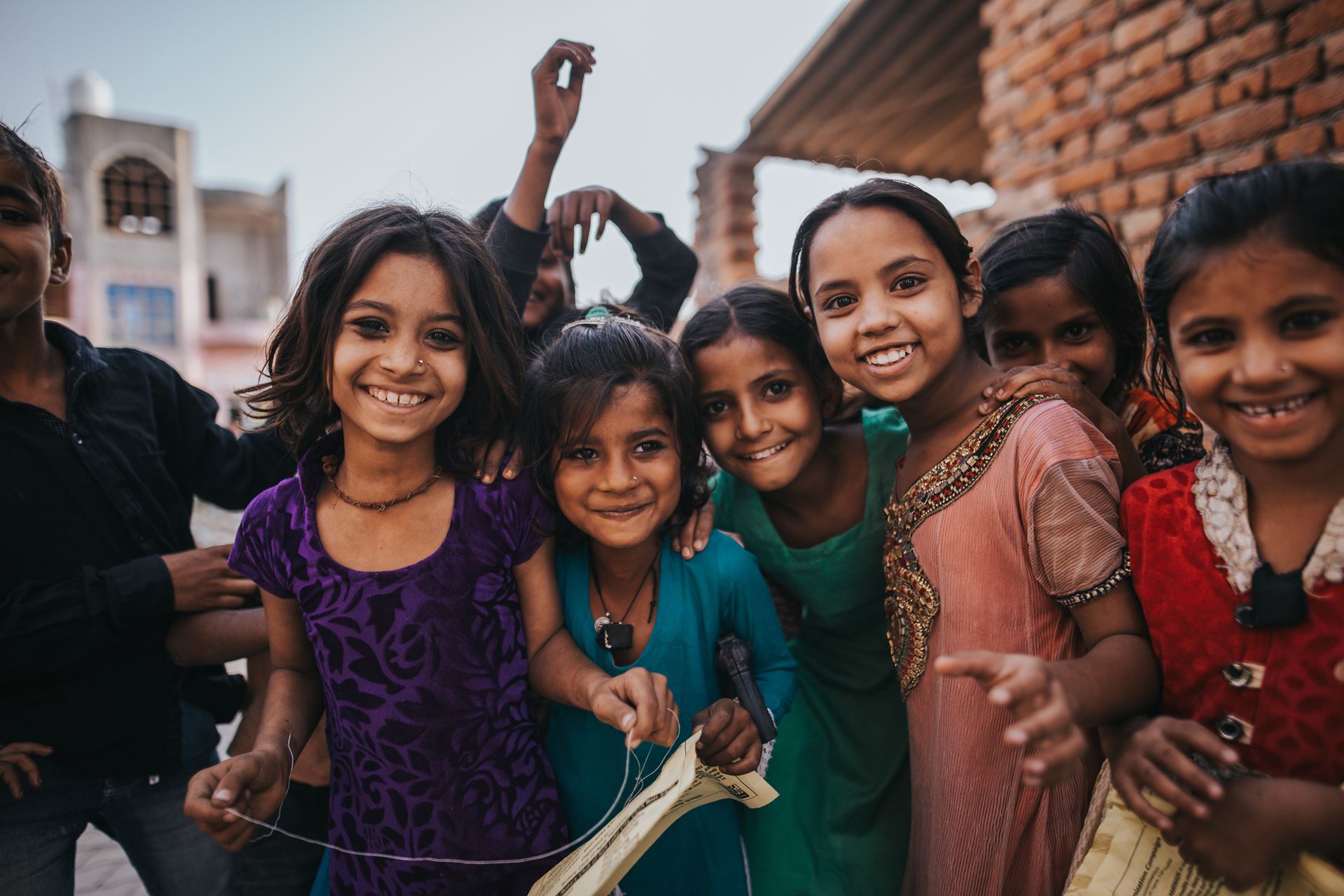 a group of people posing for the camera